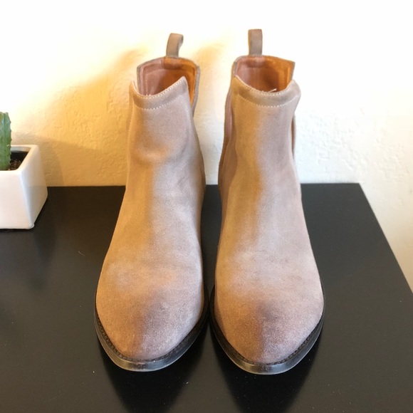 Jeffrey Campbell Muskrat-2 Suede Booties in Taupe - Picture 2 of 6